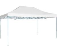 Tente pliante pour événements, 3x4,5 m. Pavillon, abri pour barbecue, stand de tente pliante, pavillon de jardin, pergola, grande tente pliante, pavillon pliable, blanc