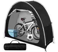 Tente pliante pour vélo - Abri pour vélo - Abri portable pour équipements - Imperméable - Protection UV - Avec sac de transport - 200x80x165 cm - Noir