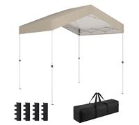 Tente pliante / tente de réception - Pop-up 2,4 x 2,4 m - UPF 50+ - Système de verrouillage central - Hauteur réglable - Tissu Oxford - Blanc