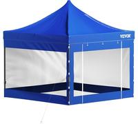 Tente pop-up 10 x 10 pieds, tente gazebo d'extérieur avec parois latérales amovibles et sac à roulettes, abri gazebo instantané imperméable et résistant aux UV pour les fêtes, le jardin, la cour arriè