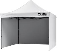 Tente pop-up avec auvent Tente gazebo d'extérieur 304,8 x 304,8 cm avec parois latérales et sac Blanc