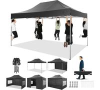 Tente pop-up - Toile de protection solaire - Bâche d'ombrage - Auvent extérieur - Structure de protection - Dimensions généreuses - Structure métallique robuste