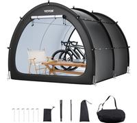 Tente pour vélo VEVOR, 5 vélos, garage à vélo spacieux avec fenêtre d'aération, abri pour vélo en forme d'éventail avec fibre de verre très résistante & doubles fermetures à glissière, 1706x2133x2438m