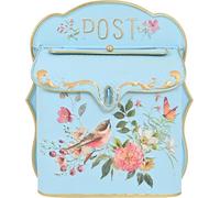 TentHome Boîte aux Lettres Murale en Fer Vintage Originale Petite, Boîte à Lettre Métal Design Retro Extérieur, Décoration pour Jardin Extérieur, Maison, Mariage, Anniversaire (Bleu)