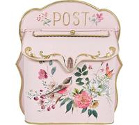 TentHome Boîte aux Lettres Murale en Fer Vintage Originale Petite, Boîte à Lettre Métal Design Retro Extérieur, Décoration pour Jardin Extérieur, Maison, Mariage, Anniversaire (Rose)
