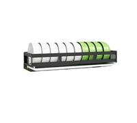 TentHome Égouttoir Vaisselle Support Bol INOX Noir Murale, Séchoir Vaisselle Mural, Egoutoire Rangement Vaisselle Cuisine Suspendu en Acier Inoxydable avec Bac d'égouttement
