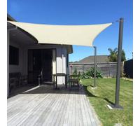 Tenture d'ombrage Dripex, imperméable, protection solaire, ensemble 4x5 m, incluant des cordes de fixation, rectangulaire, en polyester traité, protection UV à 95%, protection contre le vent, protecti