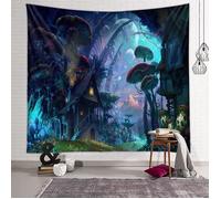 Tenture Murale - MUSHROOM HOUSE 1 - 150x130cm - Psychédélique - Contemporain