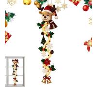 Tentures De Porte De Noël avec Lumières Accent Décoratif Matelassé | Cintre De Porte De Noël Lumineux,glowing Holiday Cei Éclairage Pour Maison, Feme, Jardin, Cour, Patio, Balcon, Porche, Entrée