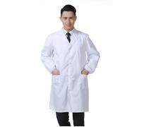 TENUE Blouse Blanche de Laboratoire Femme Homme, Infirmières Manteaux de Laboratoire Uniformes Professionnel Blouse Blanc Vêtements 175 cm
