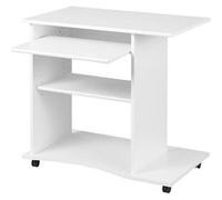 TEO - Meuble Informatique sur Roulettes Coloris Blanc - Altobuy Blanc G