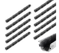Teodute Lot de 10 Brosses pour Gouttières 1m Chacune, Ø10cm UV Poils en Polypropylène Résistants, Fil D'acier Galvanisé Protection Anti-Feuilles pour Gouttières Demi-Rondes