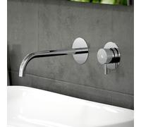 Teorema JABIL Robinet mural de lavabo, longueur : 220 mm, pour corps encastré, 73C16CR,