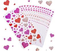 Teouuas 750 Pièces Gommettes Coeur, Stickers Coeur Autocollant, Sparkly Love Heart Stickers, Sticker Enfant, pour Scrapbooking Activités Manuelles Photo Cadeau Récompenser