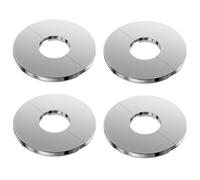TEOZBLU 4 PièCes ChroméEs Rosasse Ouvrante Robinetterie, 28 Mm Inner Diameter, Rosace Robinet, Rosace Mitigeur Douche, Rosace Radiateur