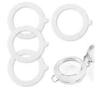 TEOZBLU 4 Pièces Rondelles le Parfait, Rondelles en silicone， Convient aux Bocaux en Verre, Bocaux Scellés Faits Maison, etc