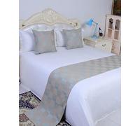 TEPOK Jacquard Chemin de lit Rouge lit Drapeau literie Couvre-lit Chambre d'hôtel literie lit Queue Serviette écharpe décorative