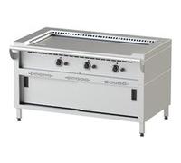 TEPPAN YAKI JUMBO GAZ SOUBASSEMENT 3 ZONES DE CHAUFFE 21 kW NAYATI Blanc