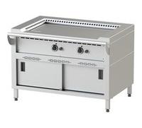 TEPPAN YAKI JUMBO GAZ SOUBASSEMENT ACIER FE 510 14 kW NAYATI Blanc