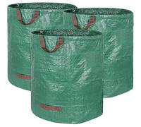 TEPPD-Lot de 3 Sacs de Jardin 272L - Sacs de déchets Jardin résistants en PP Robuste - Sac jardin dechets verts pour le recyclage - Idéal pour le jardinage et le nettoyage