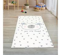Teppich-Traum de Chambre d'enfant Doux Cœur et Un Ourson Mignon - crème 80 x 150 cm