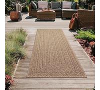 Teppich-Traum Extérieur Coureur Long Moderne Robuste Aspect Jute résistant aux intempéries Balcon Jardin terrasse 80x250 cm