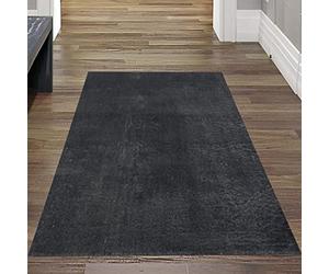 Teppich-Traum Tapis Shaggy Salon de Tapis Moquette Flokati en Anthracite, 80 x 150 cm