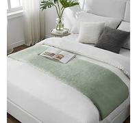 Teppich Wölkchen Tapis Moelleux en Fausse Fourrure - Fourrure De Lapin, Fourrure Courte, Tapis À Poils Longs pour Salon Ou Chambre À Coucher Tapis De Lit - Vert - 50x150cm