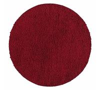 Teppium Shaggy Tapis de salon moderne à poils longs, 120 cm, rond, rouge, moelleux, extra doux, facile d'entretien et couleur unie, pour chambre à coucher, cuisine et salle à manger