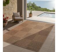 Teppium Tapis d'Extérieur Résistant aux Intempéries 140 x 200 cm Beige - intérieur Résistant aux UV, Imperméable, Naturel en Jute et Robuste - Idéal pour Balcon, Terrasse, Cuisine, Jardin, et Salon