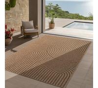 Teppium Tapis d'Extérieur Résistant aux Intempéries 160x230 cm Beige - intérieur Résistant aux UV, Imperméable, Naturel en Jute et Robuste - Idéal pour Balcon, Terrasse, Cuisine, Jardin, et Salon