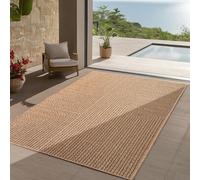 Teppium Tapis d'Extérieur Résistant aux Intempéries 240 x 340 cm Beige - intérieur Résistant aux UV, Imperméable, Naturel en Jute et Robuste - Idéal pour Balcon, Terrasse, Cuisine, Jardin, et Salon