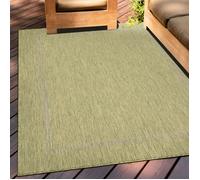 Teppium Tapis Extérieur Vert 200x290 cm - Unicolor Résistant aux Intempéries pour Balcon Terrasse Cuisine