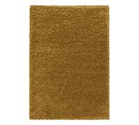 Teppium Tapis Salon Moderne Adulte Chambre Couleur Or 240 x 340 cm - Shaggy Poil Long Moelleux et Doux - Concevoir Salle de Séjour Cuisine