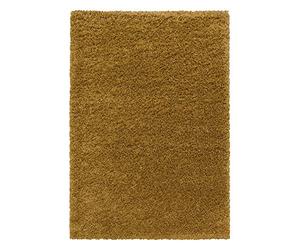 Teppium Tapis Salon Moderne Adulte Chambre Couleur Or 240 x 340 cm - Shaggy Poil Long Moelleux et Doux - Concevoir Salle de Séjour Cuisine