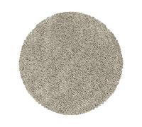 Teppium Tapis Salon Moderne Adulte Nature 160 cm Rond - Shaggy Poil Long Moelleux et Doux - Concevoir Salle de Séjour Cuisine