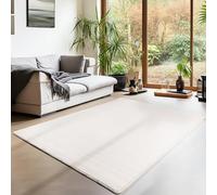 Teppium Tapis Salon Moderne Crème 160x230 cm - Tapis à Poils Courts, Unicolor - Moelleux et Doux - Cuisine Salle de Sejour