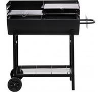 Tepro Barbecue au charbon de bois 'Detroit' incl. roues en plastique grille chromée 55 cm Ø