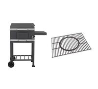 Tepro Gril à charbon Toronto Basic, surface de cuisson + 8246 Accessoires de Gril Grille de Gril Universelle en Fonte, avec système de Grille dans la Grille