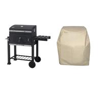 Tepro Toronto Click Barbecue au Charbon de Bois Anthracite/Acier Inoxydable & 8600 Housse de Protection Toronto Barbecue à Charbon
