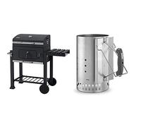 Tepro Toronto Click Barbecue au charbon de bois Anthracite/acier inoxydable & Weber 7416 Cheminée d’Allumage Rapidfire - 31,75 x 20,57 x 32,26 cm