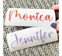 Ter Autocollant prenom personnalisé,Autocollant avec prenom,Lettre Adhesive Blanche,Etiquette personnalisee autocollante,Vinyl autocolant (5cm Width)