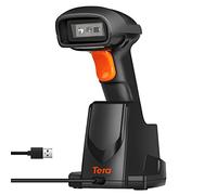 Tera Lecteur Code Barre 2D: 3 en 1 USB Filaire 2.4G Bluetooth Douchette Code Barre Mémoire sans Fil avec Station de Charge 1D 2D QR Code pour Inventaire Tablette Ordinateur Portable, HW0007-BT