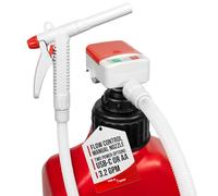 TERA PUMP Pompe de transfert de liquide à double alimentation manuelle (3,2 GPM), batterie AA ou USB-C avec buse de contrôle du débit, tuyau en polyéthylène durable de 137,2 cm pour liquides non