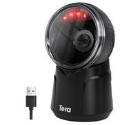 Tera Scanner de Codes-Barres de Bureau omnidirectionnel : 1D 2D QR Mains Libres Lecteur de Codes-Barres Filaire USB Tête de numérisation réglable pour POS Supermarché Magasin de détail Model 9000