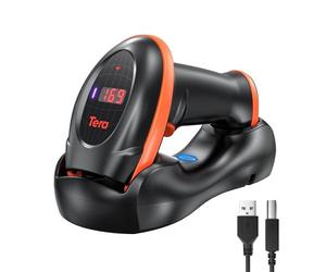 Tera Série Pro Barcode Scanner Capteur d'image Haute Performance pour Scanner de Codes-Barres de pour Code QR 2D 1D sans Fil 2,4 GHz avec câble USB de Station de Charge, HW0008