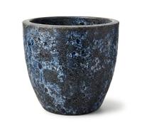 Teramico Pot de fleurs en céramique Egg-Pot Lava Bleu, Ø 38 cm Grès poli