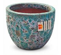 Teramico Pot de fleurs en céramique « Egg Pot » vert lave - Ø 38 cm Résistant au gel