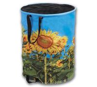 TerCasa® Grand sac pop-up tournesol à utiliser comme sac de jardin, panier à linge, panier à jouets, 100 l, pour la maison, la chambre d'enfant et le jardin (1 pièce)