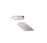 TerCasa® Lame trapèze de Rechange 60 mm en Acier Inoxydable SK5 50 Lames de Couteau pour Couper Bois, Plastique, Caoutchouc, linoléum, Tapis, Carton, Plaque de plâtre